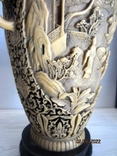 Vintazhna Aziatska vasa alabaster Hand carving, photo number 4
