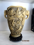 Vintazhna Aziatska vasa alabaster Hand carving, photo number 7
