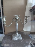 Candlestick for three candles, silver-plated., photo number 5