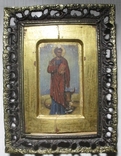 Святой Лука на сандаловом дереве в бронзовой раме. Ковчег., фото №2