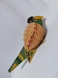 Garland of the USSR voluminous paper Christmas tree toy new year decoration Christmas tree parrot, photo number 2