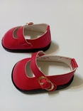  Красные туфельки кукольная обувь 7.5х4см, фото №7