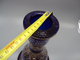 Кальянна колба або ваза кобальтова Іранський король Шах Реза Пехлеві кобальтова картина 26 см, фото №4