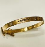 Bracelet: bow, silver, 84 hallmark, stichel, gilding, photo number 6