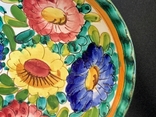 Vintage Wall Plate Handmade Flowers Ceramic Italy, photo number 6