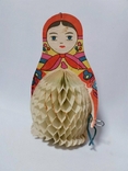 Garland of the USSR voluminous paper Christmas tree toy new year decoration Christmas tree nesting doll, photo number 2