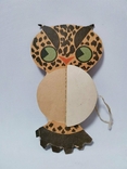 Garland of the USSR voluminous paper Christmas tree toy new year decoration Christmas tree owl, photo number 3