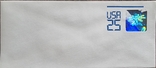 Конверт маркированный США 25 центов Марка Голограмма Космос, фото №2