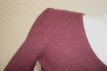 U - Knit pure Кашемировый красивый теплый женский свитер бордо, фото №6
