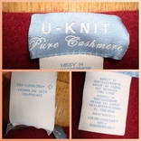 U - Knit pure Кашемировый красивый теплый женский свитер бордо, фото №10