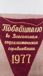 Pennant to the Winner in the All-Union Socialist Competition in 1977. Velvet, photo number 3