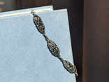 Vintage silver bracelet with marcasite, photo number 3