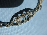 Vintage silver bracelet with marcasite, photo number 6