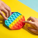 Игрушка-антистресс Pop It. Сенсорная игрушка Поп Ит. Разноцветный восьмиугольник, фото №3