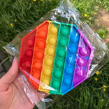 Игрушка-антистресс Pop It. Сенсорная игрушка Поп Ит. Разноцветный восьмиугольник, фото №8