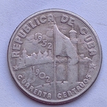 КУБА, 40 центавос 1952 юбилейная, фото №2