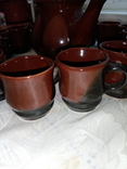Глиняный чайник и 16шт. чашек кофейных, фото №8