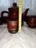 Глиняный чайник и 16шт. чашек кофейных, фото №13