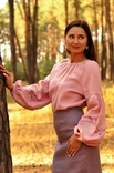 Жіночна вишиванка з ніжним візерунком пудрового рожевого відтінку, numer zdjęcia 2