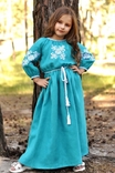 Довга дитяча сукня з льону для святкових подій, фото №2
