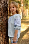 Дитяча блуза з вишивкою з тонкого льону, фото №3