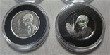 Тираж 1000 набор "Чужой" из 4 монет по 1/2 унции каждая / Гана 2021 alien серебро, фото №6