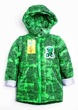 Дитяча куртка жилетка з світловідбиваючими елементами MineCraft зелена 134 ріст 1062b134, фото №2
