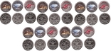 Fantasy - Praslin - 5 pcs x set 3 coins x 5 Rupees 2021 - 2022 turtles, photo number 2