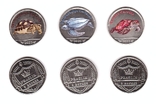 Fantasy - Praslin - 5 pcs x set 3 coins x 5 Rupees 2021 - 2022 turtles, photo number 3