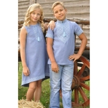 Літній комплект для дітей - вишита сорочка для хлопчика та сукня з вишивкою для дівчинки, numer zdjęcia 2