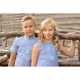 Літній комплект для дітей - вишита сорочка для хлопчика та сукня з вишивкою для дівчинки, фото №5