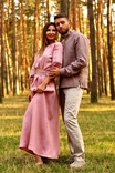 Романтичний комплект - чоловіча сорочка з вишивкою і жіноче довге плаття з вишитим поясом, numer zdjęcia 2