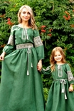Сімейний комплект одягу з натурального льону з вишивкою в єдиному стилі, numer zdjęcia 4