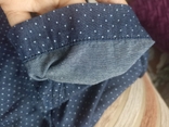 George Стильная красивая мужская рубашка кор. рукав тонкий джинс в крапинку 2 XL, numer zdjęcia 8