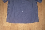 George Стильная красивая мужская рубашка кор. рукав тонкий джинс в крапинку 2 XL, фото №9