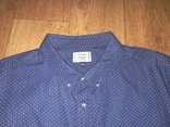 George Стильная красивая мужская рубашка кор. рукав тонкий джинс в крапинку 2 XL, фото №11