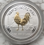 Набор монет Австралийский лунар I серии, 1 доллар с позолотой, 12 шт., серебро, photo number 8