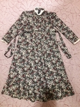 Длинное платье с кружевами и воланом для девочки мода 50-60-е прошлого века, фото №2