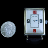 Вінтажний механічний наручний годинник Wаndolec, Tanke форма, Gruen механізм, з мельхіору, photo number 12