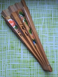 Fan: natural wood and hand-painted, photo number 7
