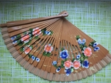 Fan: natural wood and hand-painted, photo number 9