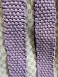 Embroidered edge, knitted belt, purple edge, lilac wide belt, photo number 10