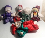 5 Вальдорфских кукол клоунов. Фарфор 80-90е. Германия, фото №2