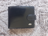 Компактный мужской кожаный кошелек PETEK (черный), фото №2