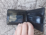 Компактный мужской кожаный кошелек PETEK (черный), фото №4