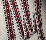 Пасок чорно-червоний, жіноча крайка до вишиванки, народний широкий пояс, етно пояс, фото №6