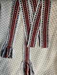 Пасок чорно-червоний, жіноча крайка до вишиванки, народний широкий пояс, етно пояс, фото №9