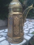 Турка кофеварка джезва Большая Рельефный узор коллекционная объем 950 грамм Марокко, фото №11