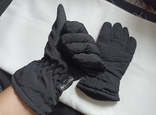 Thinsulate мужские термо зимние теплые мужские перчатки черные флис, фото №7