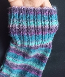 Шерстняые мужские теплые носки из разноцветной пряжи т. бирюза 43, фото №6